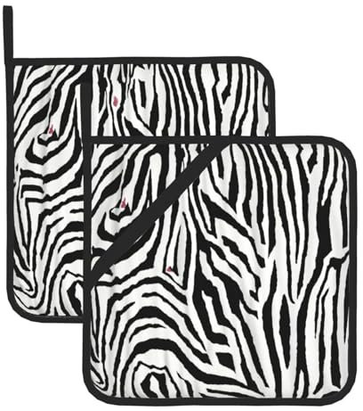 Zebra Print print Pot Holders Set Kitchen Potholder for Microwave Cooking Baking BBQ Oven End Dishes