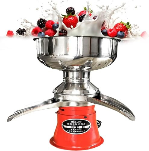Separatore Elettrico Di Panna per Latte Fresco, Macchina per La Separazione Di Panna E Burro Da 50l/H per Latte Vaccino, Separatore Centrifugo per Panna Regolabile in Acciaio Inossidabile