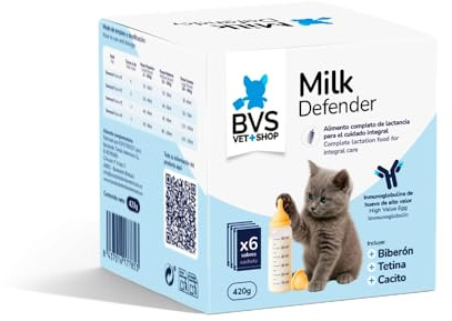 Barakaldo Vet Shop | Latte Maternizzato per Gatti Milk Defender | Alimento completo per l'allattamento per la cura integrale dei gatti cuccioli, 1 pz. x 420 g