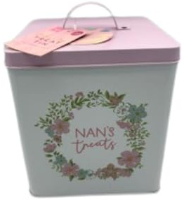 TinTastic Personalised Biscuit Tin for Nan - Fill With Her Favourite Sweets, Chocolate or Savoury Snacks - Refillable Treats Hamper
