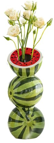 Obstvasen-Dekoration, Tischdekoration, dekorativer Übertopf mit Design und glatter Oberfläche, ideal für Bücherregal, Schlafzimmer, Büros, Wohnzimmer, Zuhause, 19 x 8 cm