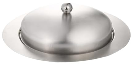 GLEAVI Mantequera de Acero Inoxidable con Tapa Resistente al Plato para Mantequilla con Base Antideslizante para Cocina y Servicio Mesa