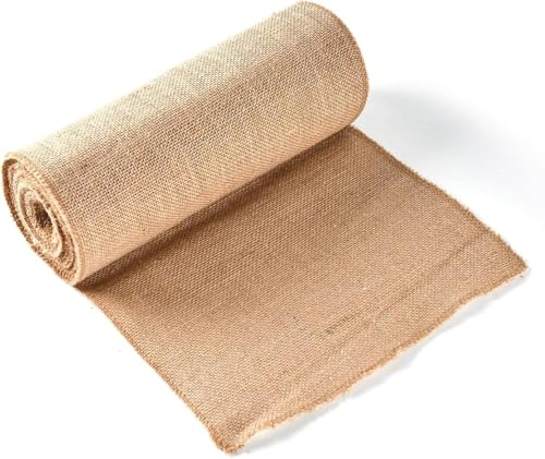 Aoipend Rouleau de toile de jute de 30,5 cm x 9,1 m - Découpe à votre longueur - 50 fils/densité de 10 cm - Respectueux de l'environnement - Réutilisable - Parfait pour les travaux manuels, la