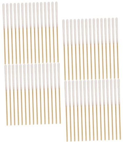 HAMPPLIES 60 pezzi Bastoncini di Cotone Lunghi Spessi per Pulizia Orecchie e Trucco Accessori Donna per Make-up con Cotone Delicato Senza Pelucchi Assorbenti e Resistenti per Uso Quotidiano