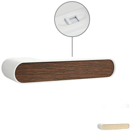 Kit di serratura magnetica moderna e minimalista con chiusura silenziosa per camera da letto, ufficio, casa, porte interne in legno in lega di alluminio, finitura nera (K)