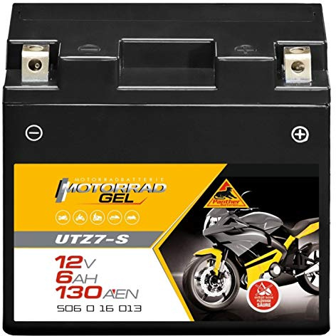 Panther GEL Batterie 12V 6Ah YTZ-7S Motorradbatterie DIN 50616 Quad YTZ7S