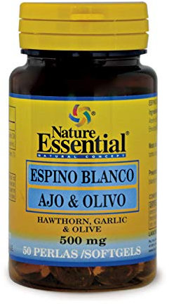 Nature Essential | Espino Blanco, Ajo y Olivo | 50 Cápsulas | Con Extractos Naturales y Propiedades Antioxidantes