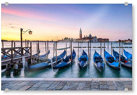 artboxONE Acrylglasbild 45x30 cm Städte VENEDIG - San Giorgio Maggiore - Bild venedig gondeln Italien