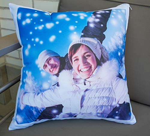 Cojín Personalizados con Fotos y Texto | Tamaño 40x40 cm | Impresión a 1 Cara