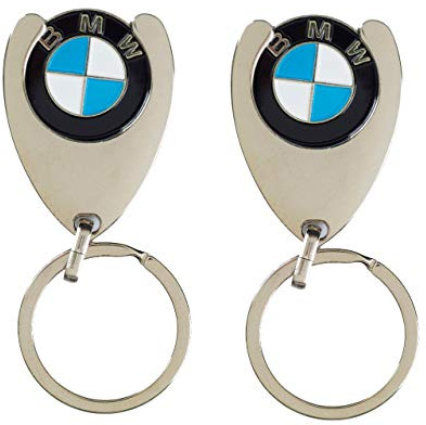 BMW 2 Stück Original Schlüsselanhänger Einkaufs Chip Einkaufswagen Einkaufschip 1er 2er 3er 4er 5er 6er 7er X1 X2 X3 X4 X5 X6