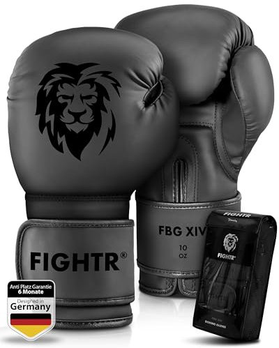 FIGHTR® Boxhandschuhe - Maximaler Schutz & Stabilität | Box Handschuhe für Boxen, MMA, Muay Thai & Kickboxen | Größen 8-16 oz, inkl. Tragetasche