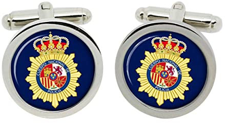 Cuerpo Nacional de Policía - Gemelos en caja, Metal, resina, plata