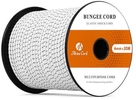 Abma Cord Gummiseil Expanderseil 4mm 30M Gummischnur Planenseil Spannseil | 100% Dehnung, UV Beständig, Plane, Anhängerplane, Sonnensegel, Zelte, Banner