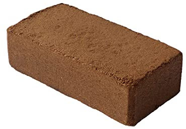 Novatool Kokosziegel fein | gepresste Bio Humusziegel | Terrariumerde | 650g 20x5,5x10 | Quelltabletten | Kokos Steu und Substrate Hobby Terraristik Aquaristik Bodengrund Terrarium Erde für Reptilien