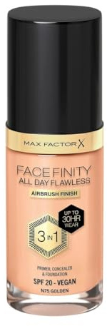 Max Factor Facefinity Base de Maquillaje, Golden, N75, 30 ml