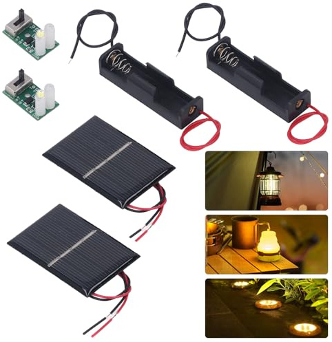Hapivida Mini Solarpanel, mit Beleuchtungsmodi | PCB, Rasenlichter Straßenleuchte Außenbeleuchtung
