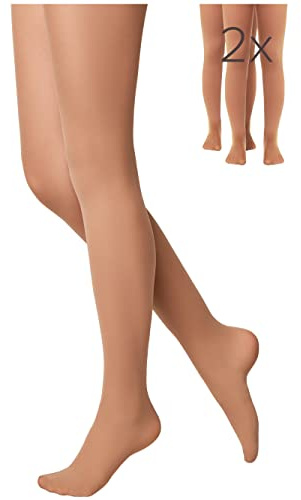 Conte elegant Princess Medias Elegantes para niños, Beige, 128 cm-134 cm (Pack de 2)