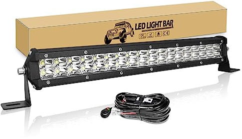 RIGIDON Led Arbeitsscheinwerfer mit 12V Kabelbaum Kit, 15 Zoll 38 cm 108W | Led Lichtbalken Slim Spot Zusatzscheinwerfer Bar Lightbar Weiße Wasserdicht für SUV Offroad ATV UTV KFZ LKW Traktor Fahrzeuge