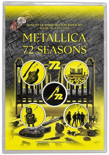 Razamataz Metallica - 72 Seasons Button-Set 5x Stück je 25mm - Official Merch