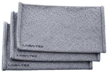 LABA-TEX Superabsorbierende Leckage-Matten, 50x25cm, 3x5L, Grau, Einweg | Superabsorbierende Matten, Tropfen zu festem Gel, Einweg & hygienisch, bis 5L pro Matte, Tragegriffe