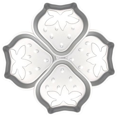 TOPBATHY 4pcs Strawberry Pudding Mold Baking Cup Kitchen Jelly Molds Household Pudding DIY Cake Egg Tart Holder Baking Supplies for Jelly Moulds