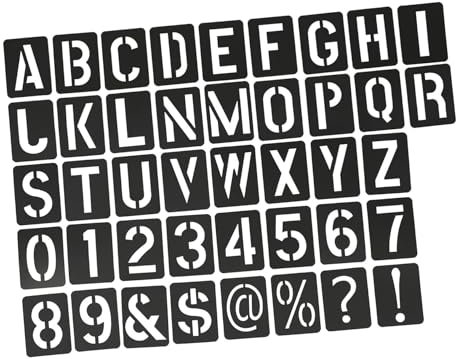 NUOBESTY Inkjet Template Reusable Letter Stencils for DIY Crafting Alphabet Stencils for Painting Projects Walls Furniture