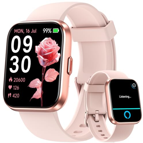 Fitpolo Smart Watches for Women (Answer/Make Call), 1.8 Ladies Smart Watch with Alexa Built-in, IP68 Waterproof, Heart Rate/Sleep/SpO2 Monitor, 110 Sport Modes, 7 Days Battery for Android & iPhone