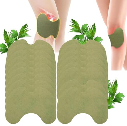 40 Pcs Knee Pain Relief Patches, Wormwood Herbal Knee Pain Relief Patches Relieves Muscle Soreness, Arthritis and Joint Pain - Deep Heat Patches for Arthritis Sports Injuries and Everyday Use