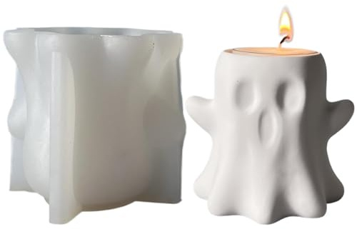 Spökljusformar - Halloween-dekoration | Halloween epoxi gjutning tvålform - spökformad gör fluffvax, Hallooween Epoxy Casting Soap mögel för aromaterapi