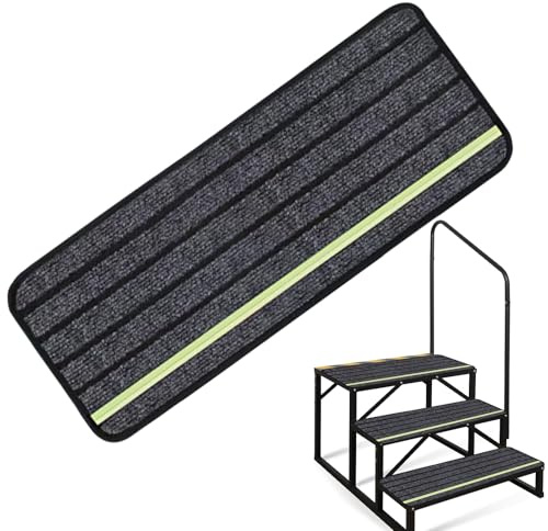 Ihdjasg Alfombra Para Escalones De Autocaravana - Alfombrillas Para Escalones Exteriores - Alfombra Antideslizante Autoadhesiva Luminosa Antipolvo Para Escaleras Furgonetas Garaje Remolques Camiones Y