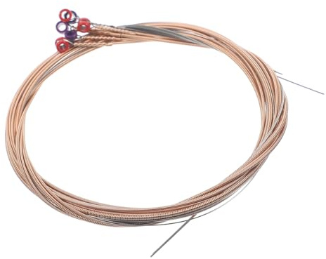Akustische Gitarrensaiten 6 Stück Kupferlegierung, Langlebig | Einzeln Verpackt, Präzise Spannung Geprüft, Homogene Resonanz, Ersatz für Akustikgitarre und Gitarre