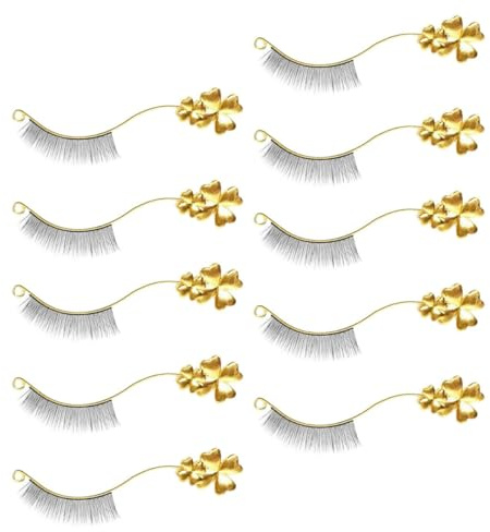 Cabilock 6 Pares Soporte para Pestañas Postizas Metálico Magnético Dorado Herramienta para Exhibición E Injerto de Pestañas Tablero para Salón de Belleza Profesional Diseño Ergonómico