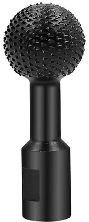 Amoladora angular Cabezal de molienda esférico Acero al carbono Tallado en madera Esfera Fresa giratoria para carpinteros profesionales y entusiastas de la carpintería (Interface 10mm for Type 100)