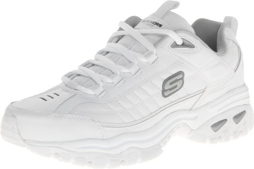 Skechers Energy Afterburn Sneakers för män, sneakers med snörning, Vitt, 46 EU