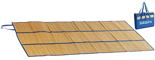 PEARL Beach Bastmatte: Faltbare Bast-Strandmatte mit Tragegriffen, 180 x 90 cm (Strohmatte, Beach Matte, groß)