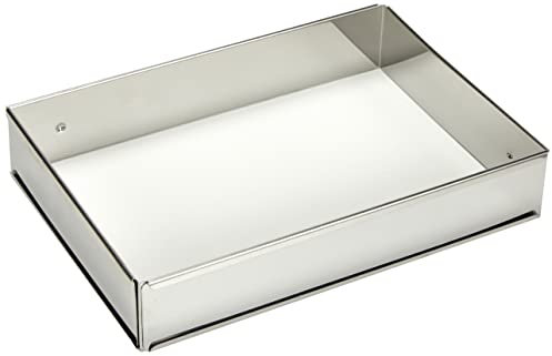 patisse 02167 Cadre à patisserie Extensible de 25 à 46 et de 17 à 32 cm, Argenté
