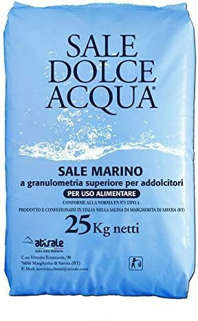 Lapi - 25 kg sacco SALE GRANULARE ALIMENTARE IPERPURO SALEMARINO per acqua piscina - ANCHE PER ADDOLCITORI prodotto in Italia da azienda certificata