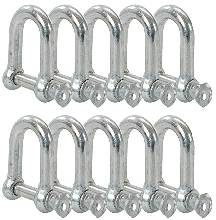 Dapetz® 10Pk Galvanisé Commercial Manille - M12 Plaqué Zinc Corrosion Résistant
