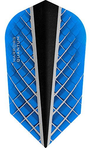 Harrows Quantum X Dart Flights - 100 Micron - Slim - 3D Effect - Aqua Blue- 1 Set (3)