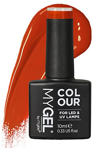 Mylee Gel Nail Polish 10ml [Orange crush] UV/LED Soak-Off Nail Art Manicure Pedicure for Professional, Salon & Home Use [Yellow/Orange Range] - Long Lasting & Easy to Apply