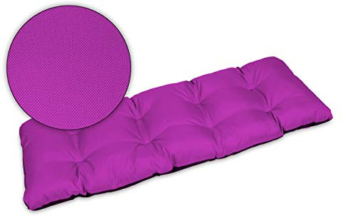 SuperKissen24. Coussin Dossier pour Banc de Jardin Canapé - 140x50 cm - Intérieur/Extérieur – imperméable - Fuchsia