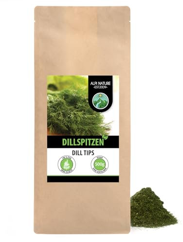 Alpi Nature Dill Tips 500g 1.1 lb, Dried and Rubbed Dill Weed for Pickles, Sauces and Marinades