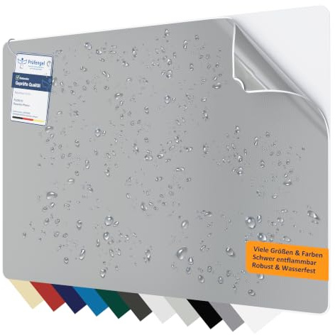 Flickly® Selbstklebende Reparatur Flicken | LKW, Anhänger, Zelt, Markisen, Camping, Sonnenschirme, Pool | in vielen Farben erhältlich | 30cm x 20cm | (RAL7038) Hellgrau