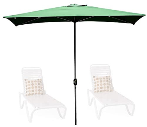XIAOYUE Rechteckiger Sonnenschirm, Balkonschirm mit Kurbel, 250cm×120cm, für Garten, Terrassen, Höfe, Wand, 210g/㎡ Wasserdichtes Polyester