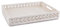 EDHAS Platters Mango Wood Tray with Handles Serving Platters for Breakfast in Bed, Tea, Coffee with Cutout Handles (White) (35.56cm x 27.94cm x 5.08cm)