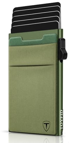 TOYFID Minimalistische Brieftasche-RFID-Schutz-Kartenhalter-Pop up Geldbörse-Schlankes Kreditkartenetui mit Münzfach（1pcs