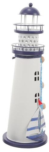 ANDRESLAD Decoraciones del faro del océano lámpara de noche del faro figura de mini faro decoración escritorio lampara para led lámpara de escritorio decoraciones mediterraneas para el hogar