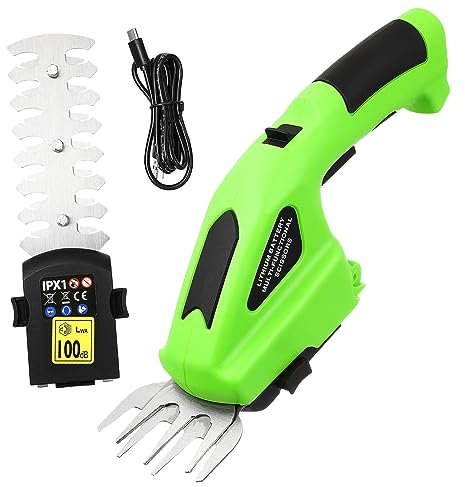 Tijeras Eléctricas de Podar Recargables Verde para Jardín y Patio