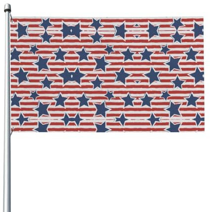 Rote weiße Sternstreifen-Flagge, Druck, dekorative Gartenflagge, saisonale Weihnachtsfeiertage, Outdoor, kleine Heimdekoration, einseitig