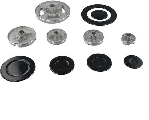 Jotekonoby Cooker Hat Set Stove Lid, Gas Stove Cap Kit, Oven Cooker Hob Gas Burner Crown And Flame Cap Kit, Zinc Alloy Gas Stove Burner Cap, For SABAF Gas Stoves Cooktop Parts & Accessories(Concave)